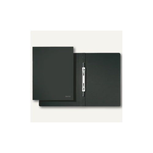 LEITZ Spiralhefter, DIN A4, Colorspankarton, schwarz 320 g/qm, mit Spiralmechanik 80 mm, mit Beschriftungslinien, - 25 Stück (3040-02-95) afbeelding 1