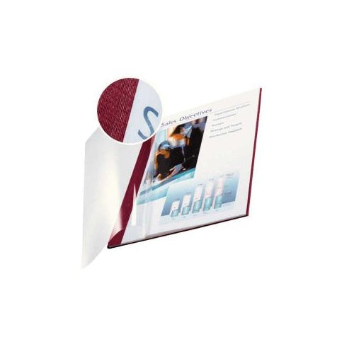 Esselte Leitz ImpressBIND - 7 mm - A4 (210 x 297 mm) - 70 Blätter - weinrot mit transparentem Einband - Softcover (7399-00-28) afbeelding 1