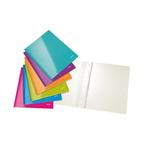 Leitz | Fastener Folder Schnellhefter 3001-00-01 A4 300 G/M2 PP Laminated - Pearl White | 10-Pack afbeelding 1
