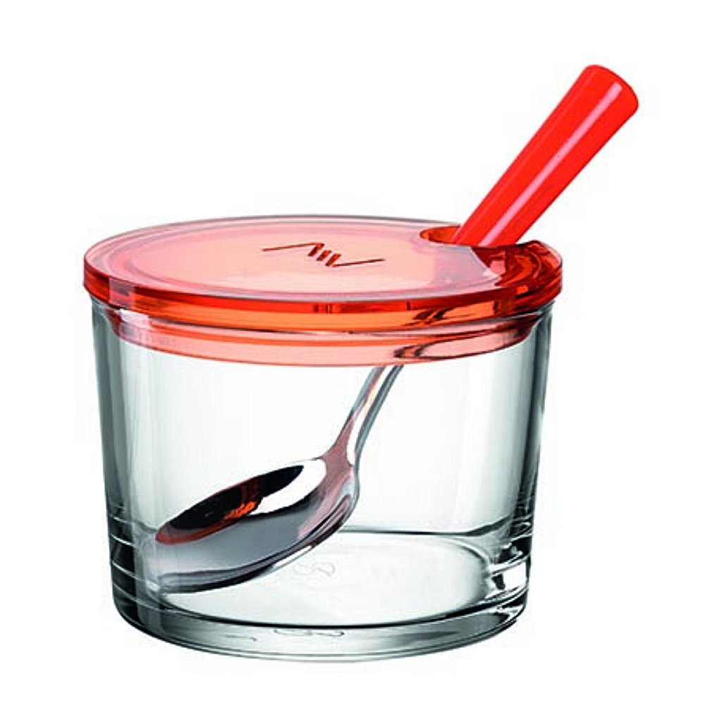 Montana Jam Jar 220 ml with Orange Lid and Spoon