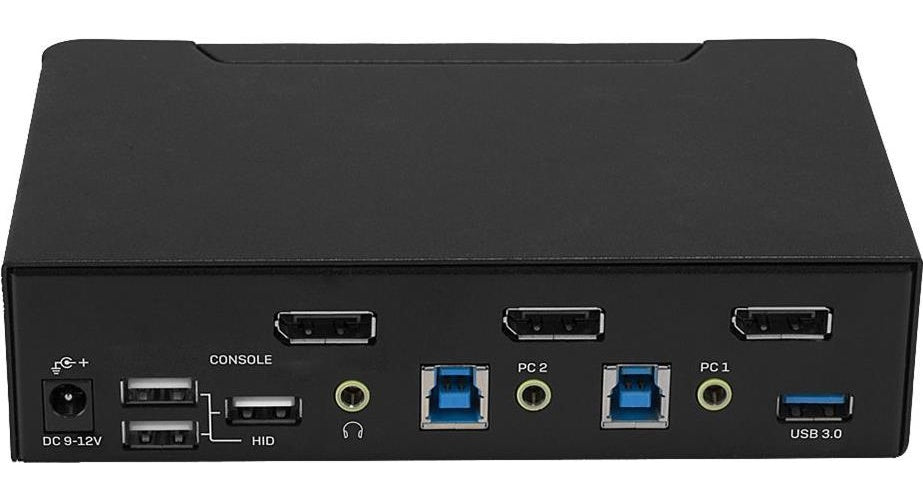 Lindy - KVM-/Audio-/USB-Switch - 2 x KVM/Audio/USB - 1 lokaler Benutzer - Desktop (39312) afbeelding 1