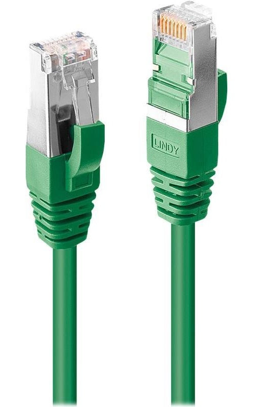 Lindy - Patch-Kabel - RJ-45 (M) zu RJ-45 (M) - 20,0m - 6,2 mm - SFTP, PiMF - CAT 6 - halogenfrei, ohne Haken - grün (45958) afbeelding 1