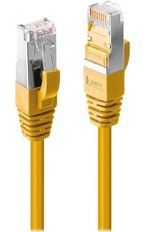 Lindy - Patch-Kabel - RJ-45 (M) zu RJ-45 (M) - 30,0m - 6,2 mm - SFTP, PiMF - CAT 6 - halogenfrei, ohne Haken - Gelb (45989) afbeelding 1