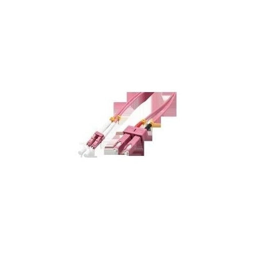 Lindy - Patch-Kabel - LC Multi-Mode (M) - SC multi-mode (M) - 20,0m - Glasfaser - 50/125 Mikrometer - OM4 - halogenfrei - violett (46366) afbeelding 1