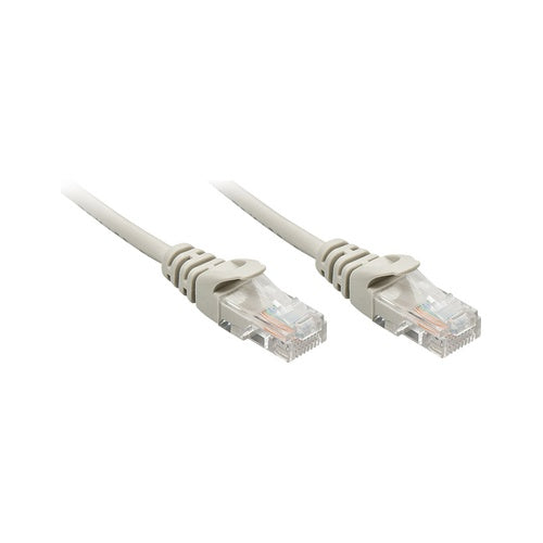 Lindy - Patch-Kabel - RJ-45 (M) bis RJ-45 (M) - 50,0m - UTP - CAT 5e - geformt, ohne Haken - Grau (48371) afbeelding 1