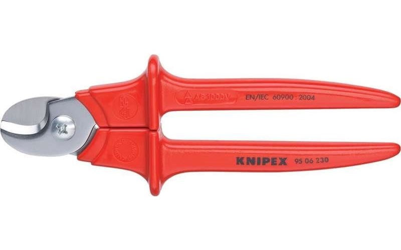 Knipex 95 06 230 VDE-Kabelschere Geeignet für (Abisoliertechnik) Alu- und Kupferkabel, ein- und mehrdrähtig 16 mm 50 mm² 1 afbeelding 1
