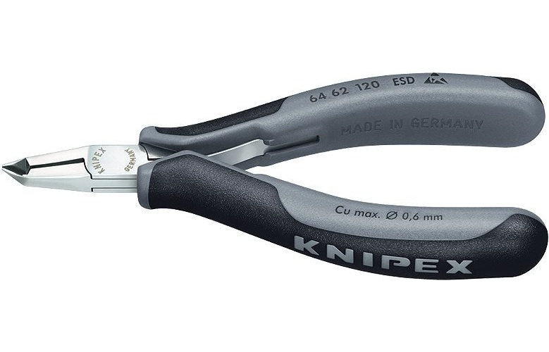 Knipex 64 62 120 ESD Elektronik- u. Feinmechanik Vornschneider mit Facette 120 mm afbeelding 1