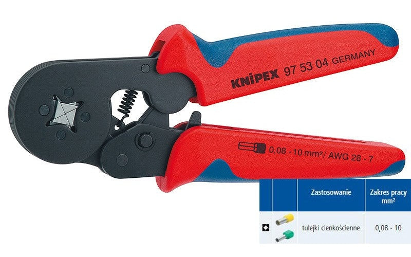Knipex Selbsteinstellende Crimpzange für Aderendhülsen 97 53 04 (97 53 04) afbeelding 2