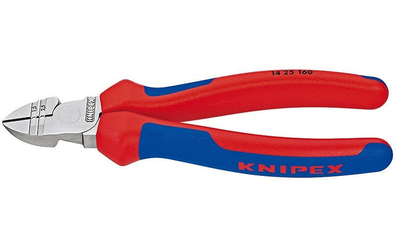 Knipex 14 25 160 Werkstatt Abisolier-Seitenschneider mit Facette 160 mm afbeelding 1