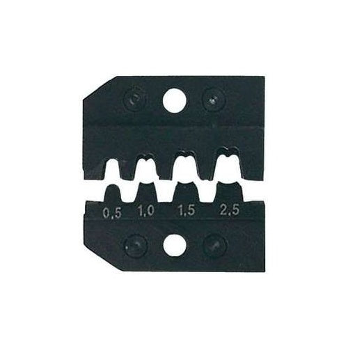 Knipex 97 49 04 Crimpeinsatz Unisolierte, offene Steckverbinder Steckerbreite 2.8/4.8 mm 0.1 bis 2.5 mm² Passend für Marke 97 43 200, 97 43 E, 97 43 E afbeelding 1