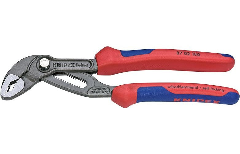 KNIPEX Cobra Hightech-Wasserpumpenzange - Nut-und-Feder-Zange - 180 mm - maximale Öffnung: 42 mm (87 02 180) - 4003773042396 - image 1
