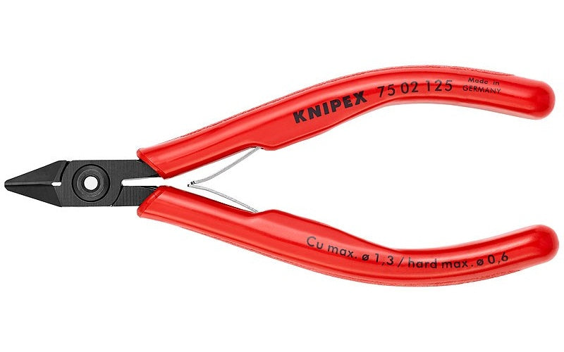 Knipex 75 02 125 Elektronik- u. Feinmechanik Seitenschneider mit Facette 125 mm afbeelding 1