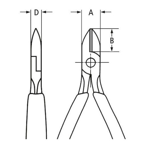 Knipex 75 02 125 Elektronik- u. Feinmechanik Seitenschneider mit Facette 125 mm afbeelding 4