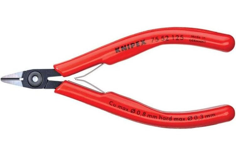 Knipex 75 52 125 Elektronik- u. Feinmechanik Seitenschneider mit Facette 125 mm afbeelding 1
