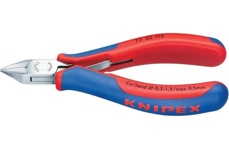 Knipex 77 32 115 Elektronik- u. Feinmechanik Seitenschneider mit Facette 115 mm afbeelding 1