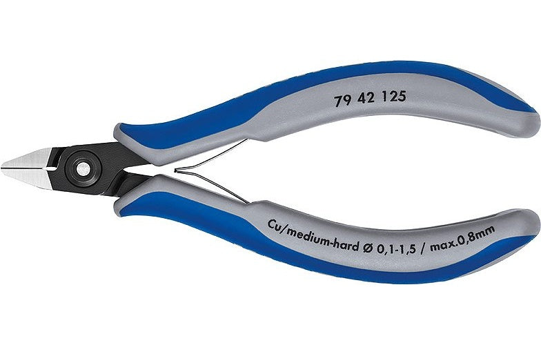 Knipex 79 42 125 Elektronik- u. Feinmechanik Seitenschneider ohne Facette 125 mm afbeelding 1