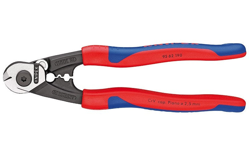 Knipex 95 62 190 Drahtseilschere Geeignet für (Abisoliertechnik) Alu- und Kupferkabel, ein- und mehrdrähtig, mittelharte Drahtseile 7 mm 10 mm² 7 afbeelding 1