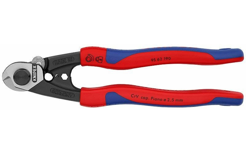 Knipex 95 62 190 Drahtseilschere Geeignet für (Abisoliertechnik) Alu- und Kupferkabel, ein- und mehrdrähtig, mittelharte Drahtseile 7 mm 10 mm² 7 afbeelding 2