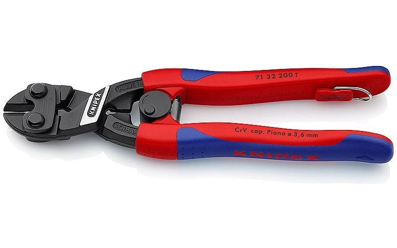Knipex 71 32 200 T - Bolt cutter pliers - 6 mm - Chrom-Vanadium-Stahl - Kunststoff - Blau/Rot - 20 cm (71 32 200 T) afbeelding 1