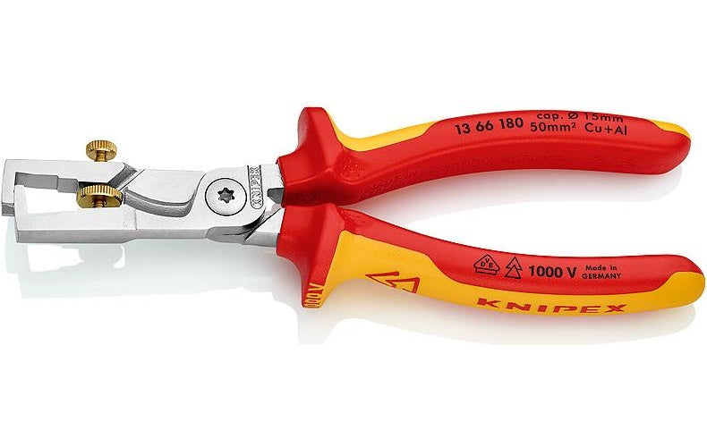 Knipex StriX 13 66 180 Kabelschere Geeignet für (Abisoliertechnik) Alu- und Kupferkabel, ein- und mehrdrähtig 15 mm 5 50 mm² 7 afbeelding 1