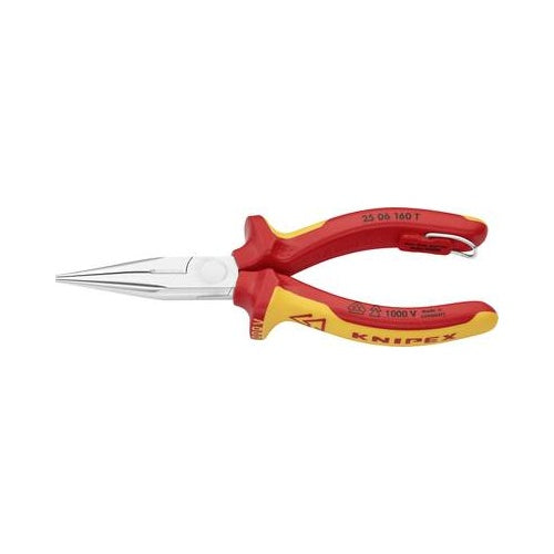 Knipex 25 06 160 T Elektronik- u. Feinmechanik Flachrundzange 160 mm afbeelding 1