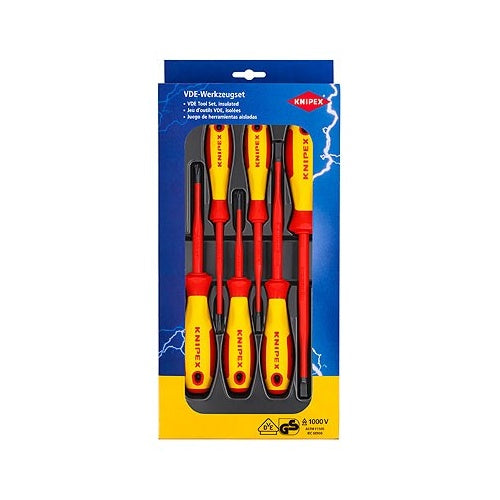 Knipex VDE Schraubendreher-Set 6teilig Schlitz, Kreuzschlitz Phillips (00 20 12 V02) afbeelding 1