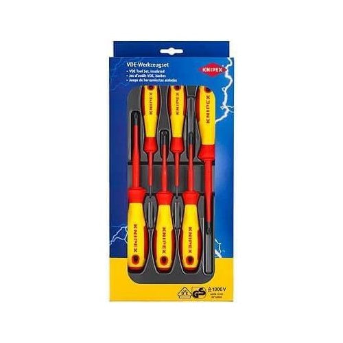 Knipex VDE Schraubendreher-Set 6teilig Kreuzschlitz Pozidriv, Kreuzschlitz Phillips (00 20 12 V03) afbeelding 1