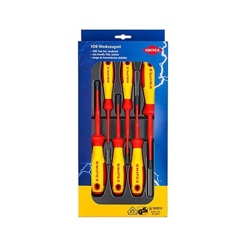 Knipex VDE Schraubendreher-Set 6teilig Plus/Minus (00 20 12 V05) afbeelding 1