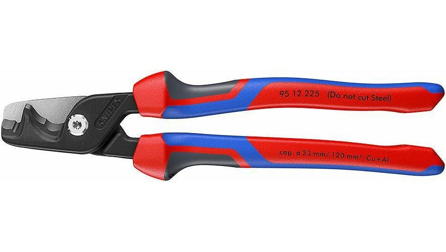 KNIPEX StepCut XL Kabelschere 95 12 225 rot/blau Länge 225mm (95 12 225) afbeelding 1