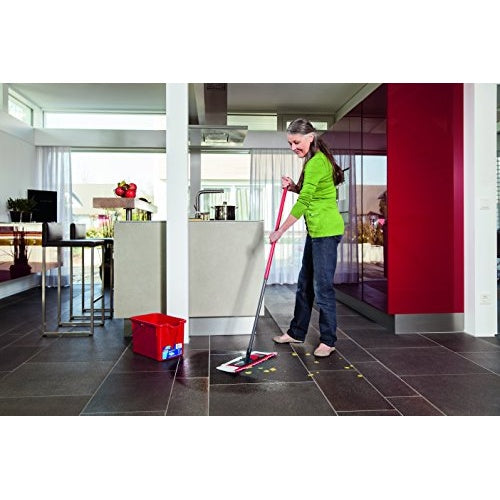 Vileda WischMat Extra Mopp Mikrofaser Schwarz - Rot (01473) afbeelding 4
