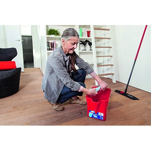 Vileda WischMat Extra Mopp Mikrofaser Schwarz - Rot (01473) afbeelding 5