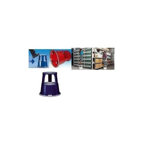 Werner Dorsch WEDO Kickstool - Klappleiter - pulverbeschichtetes Metall - Grau, RAL 7012 (212 112) afbeelding 1