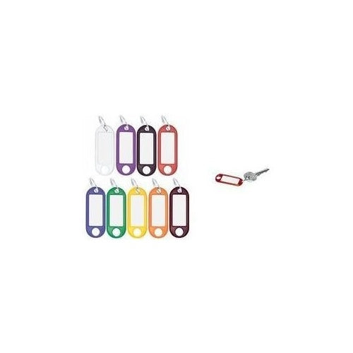 WEDO Schlüsselanhänger mit Ring, Durchmesser: 18 mm, grün aus Kunststoff, mit weißem, beschriftbarem, auswechselbarem - 100 Stück (262 801804) - 4003801041346 - image 1