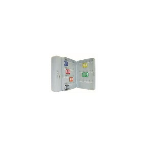 WEDO Schlüsselschrank für 70 Schlüssel, lichtgrau flach, aus pulverbeschichtetem Stahlblech, mit fest- (102 56537X) afbeelding 1