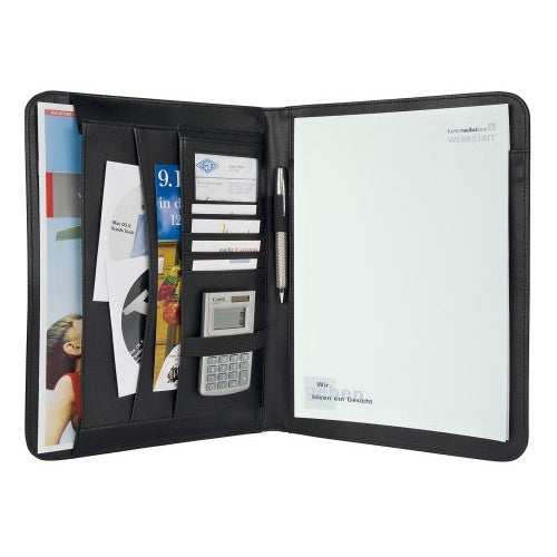 Werner Dorsch WEDO A4 Elegance - Ordner für Dokumente - Kunstleder, texturiertes Nylon - Schwarz (58 5401) afbeelding 2