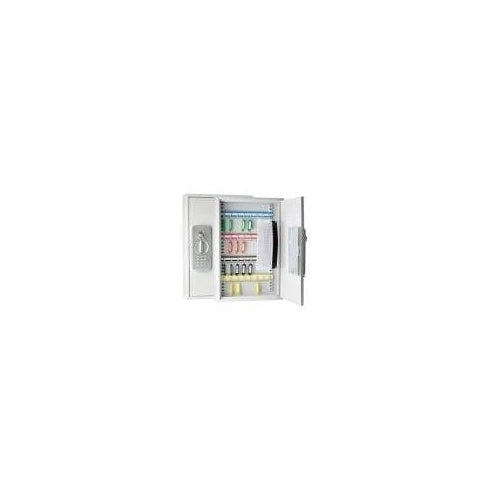 WEDO Schlüsselschrank mit Elektroschloss, für 32 Schlüssel Sicherheits-Zahlencode & Standardschloss, flach, aus pulver- (102 63237) afbeelding 1