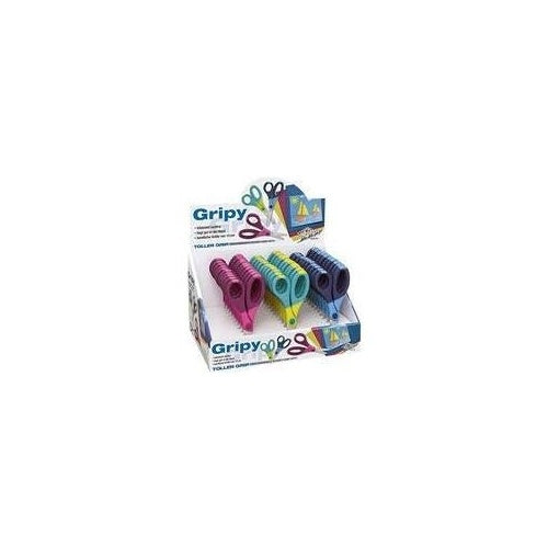WEDO Bastelschere Gripy, rund, Länge: 130 mm, 30er Display für Rechtshänder, aus rostfreiem Edelstahl, ergonomisch - 30 Stück (77 157) afbeelding 1