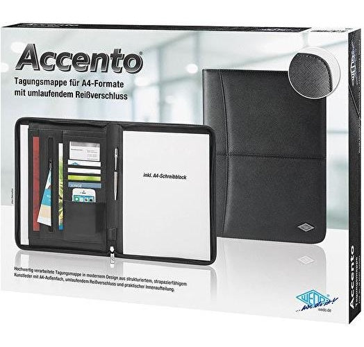 Wedo 58 64301 - Leder - Schwarz - Visitenkarte - Papier - 5 Taschen - 255 mm - 45 mm (58 64301) afbeelding 1