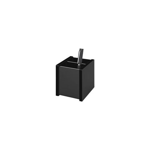 WEDO Multiköcher "black office", 2 Fächer, schwarz aus Acryl, mit transparenten Gummifüßchen, - 1 Stück (63 6001) - 4003801860961 - image 1