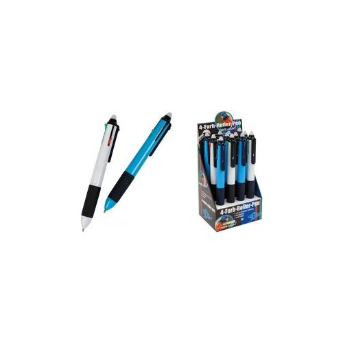 WEDO Vierfarb-Kugelschreiber, radierbar, 12er Display mir Radierer am Schaftende, Farbminen sind austauschbar, - 12 Stück (256 4499) afbeelding 1