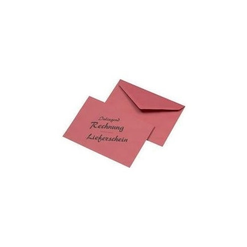 MAILmedia Briefumschlag C6 "Lieferschein/Rechnung", rot 75 g/qm, Naßklebung, Maße: 114 x 162 mm, innenliegende - 1 Stück (211072) afbeelding 1