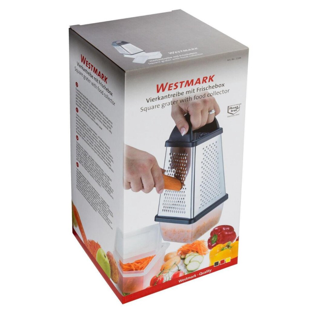 Westmark Grater 4-Sided 13x13.6x25 cm Stainless Steel/Black
