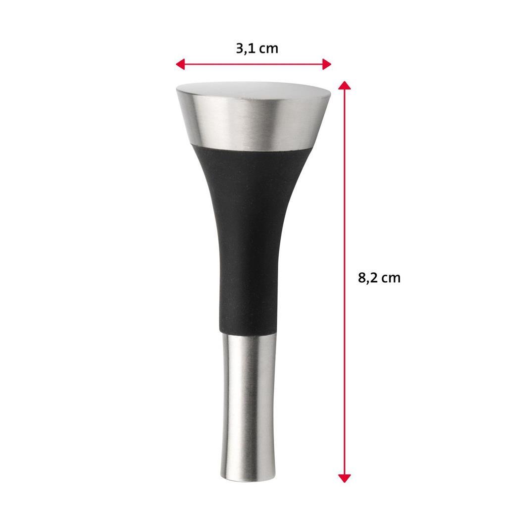 Westmark Wine Bottle Stopper - Stainless Steel - Black/Silver