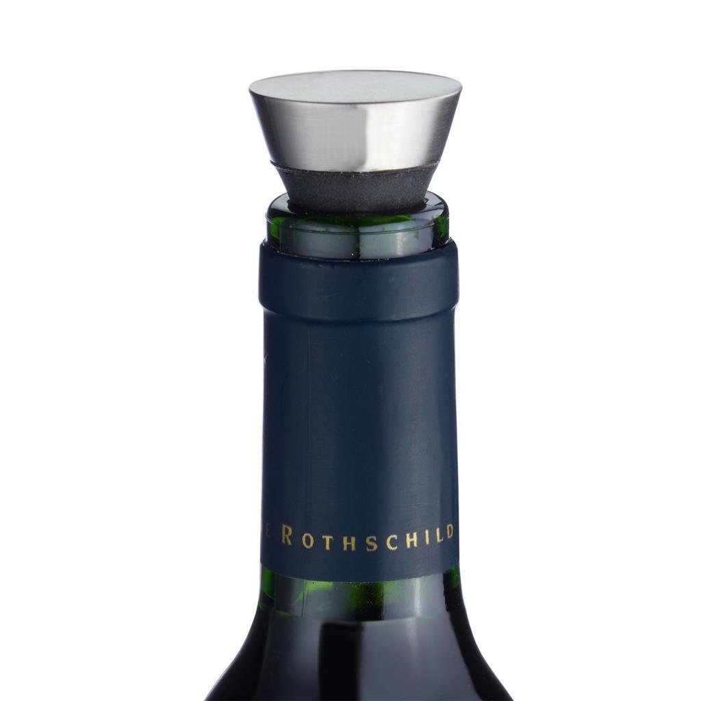 Westmark Wine Bottle Stopper - Stainless Steel - Black/Silver