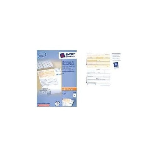 Avery Zweckform - Papier - entfernbarer Klebstoff - mikro-perforiert - weiß - A4 (210 x 297 mm) - 90 g/m² - 200 Blatt Druckformulare (2817-200) afbeelding 1