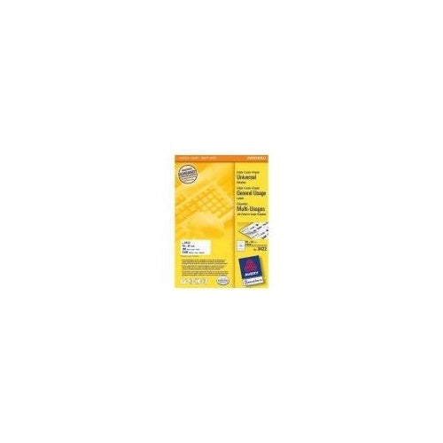 Avery - Mehrzwecketiketten - weiß - 70 x 35 mm - 2400 Etikett(en) (100 Bogen x 24) - (3422) afbeelding 1