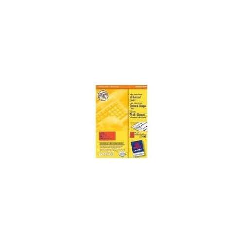 Avery - Aktenetiketten (File Folder Labels) - Rot - 70 x 37 mm - 2400 Etikett(en) (100 Bogen x 24) (3448) afbeelding 1