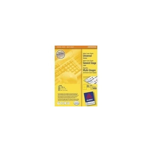 Avery - Etiketten - Gelb - A4 (210 x 297 mm) - 100 Stck. (25 Bogen x 4) (3459) afbeelding 1