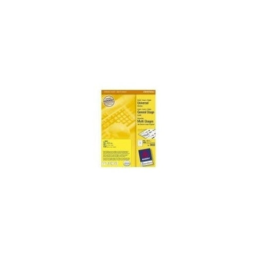 Avery - Mehrzwecketiketten - weiß - 105 x 42,3 mm - 1400 Etikett(en) (100 Bogen x 14) (3653) afbeelding 1