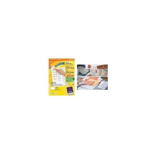 Avery Zweckform 3670 - Etiketten - weiß - 36 x 64 mm - 2100 Etikett(en) (100 Bogen x 21) (3670) afbeelding 1
